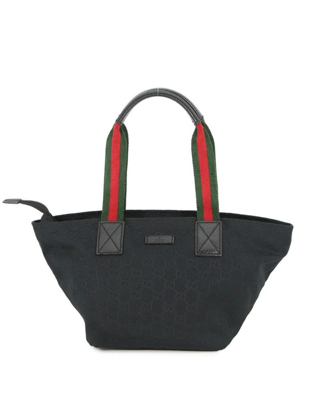 Gucci Tote Sherry Line GG Canvas Handbag Mini Black